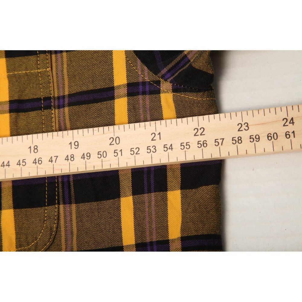Nike 6.0 Shirt Mens Large Yellow Black Plaid Hooded Flannel Long Sleeve Casual - Picture 9 of 12